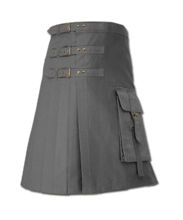 Brutal Grace Kilt for Active Men grey