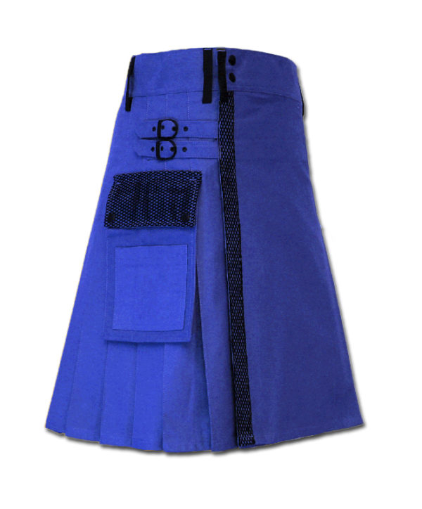 Net Pocket Kilt for Working Men blue 1