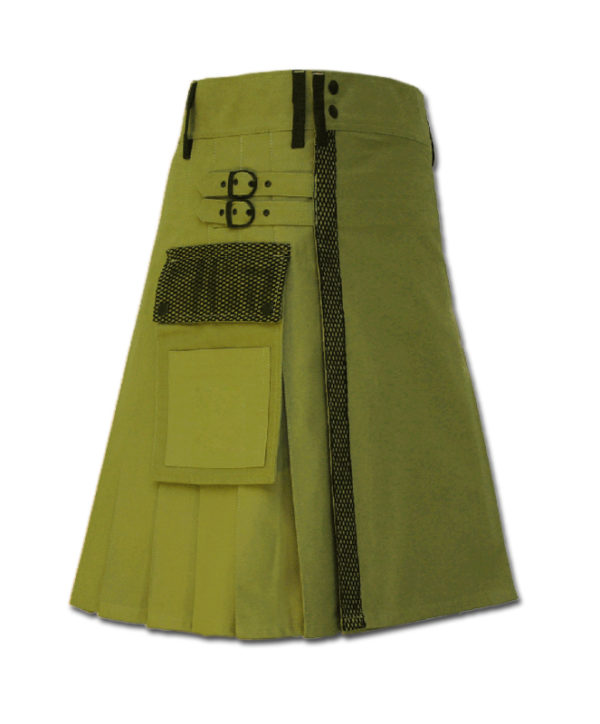 Net Pocket Kilt for Working Men green 1