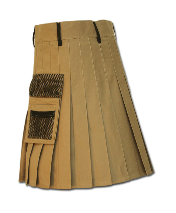 Net Pocket Kilt for Working Men sand 6