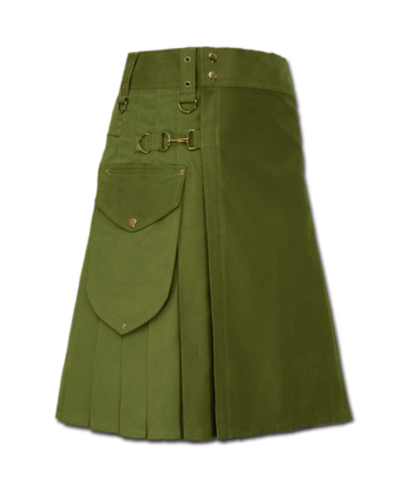 Utility Kilt for Decent men green