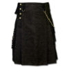 Black Denim Digital Fashion Kilt-3