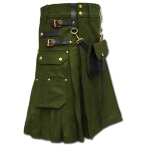 Celtic Leather Kilt with Leather Sporran