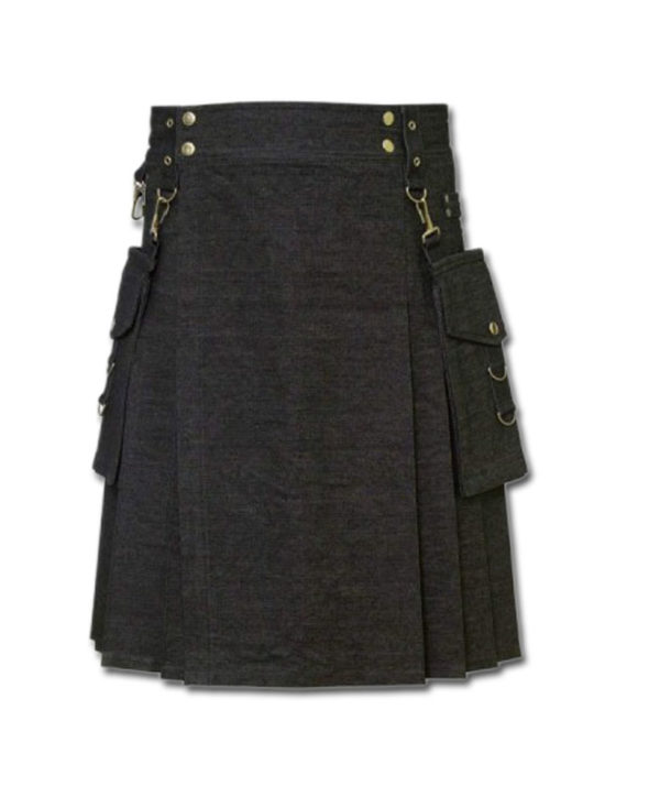 Deluxe Denim Fashionable Kilt-1