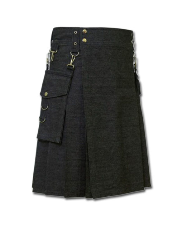 Deluxe Denim Fashionable Kilt-2