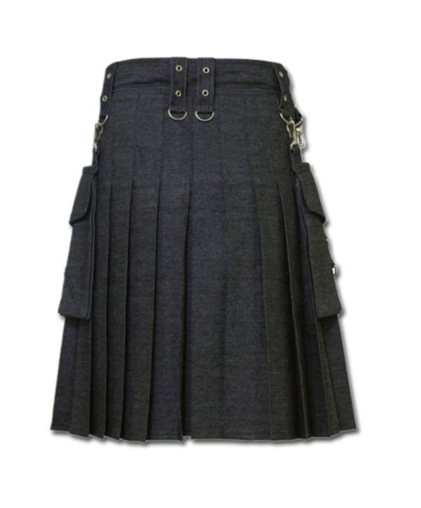 Deluxe Denim Fashionable Kilt-3