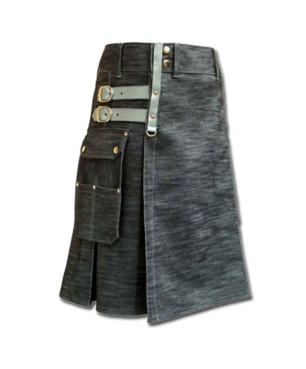 Denim Kilt for Stylish Men-3