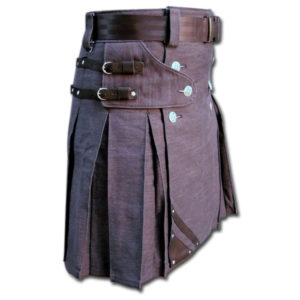 Denim and Leather Kilt