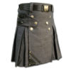 Denim and Leather Kilt-2