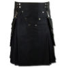 Detachable Pockets Kilt for Running Man black 1