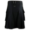 Detachable Pockets Kilt for Running Man black 2