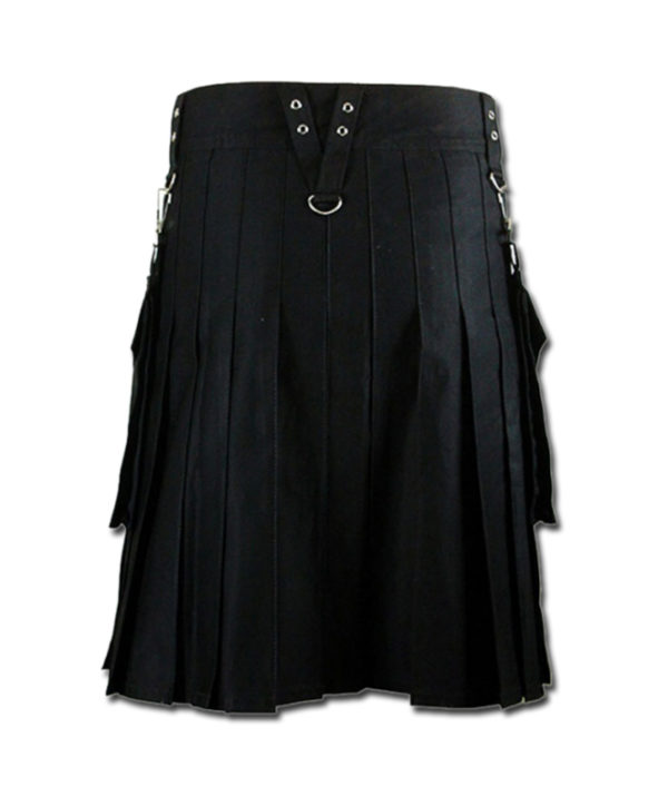 Detachable Pockets Kilt for Running Man black 2