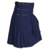 Fancy Fluttering Leather Kilt-Blue