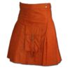 Fancy Fluttering Leather Kilt-Orange 1