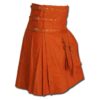 Fancy Fluttering Leather Kilt-Orange 2