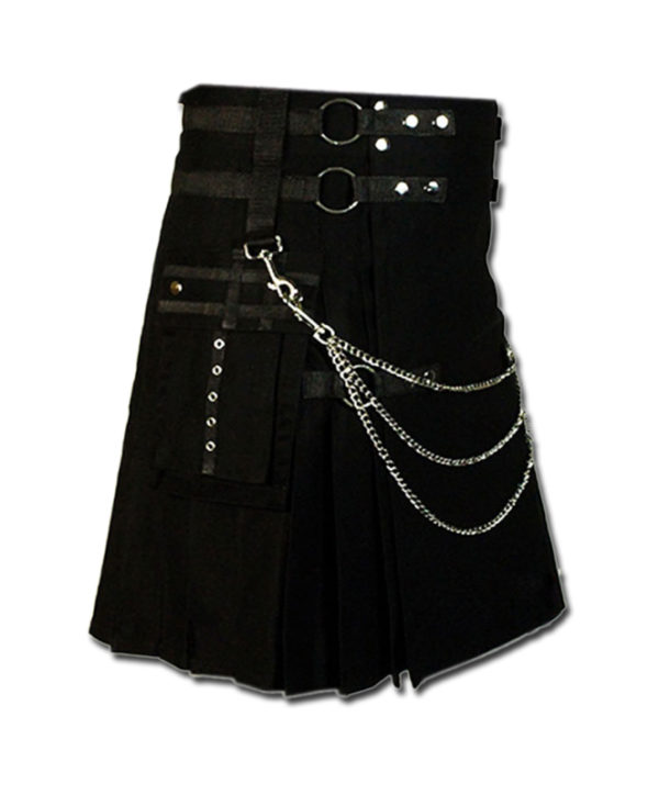 Fashion Kilt for Stylish Men black 2