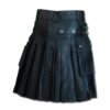 Leather Kilt with Twin Cargo Pockets-1