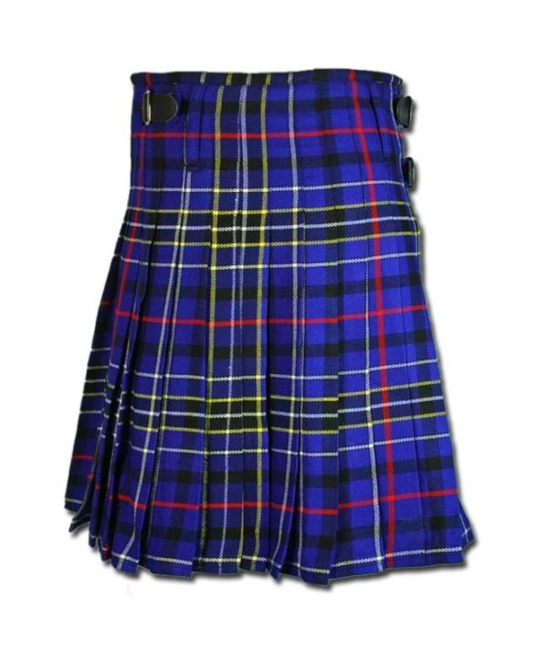 Modern Blue Tartan Kilt-3