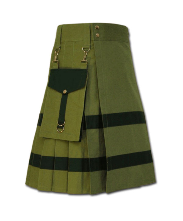 Modern Kilt For Active Men green