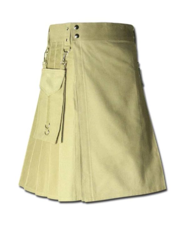 Running Kilt for Sports Men beige