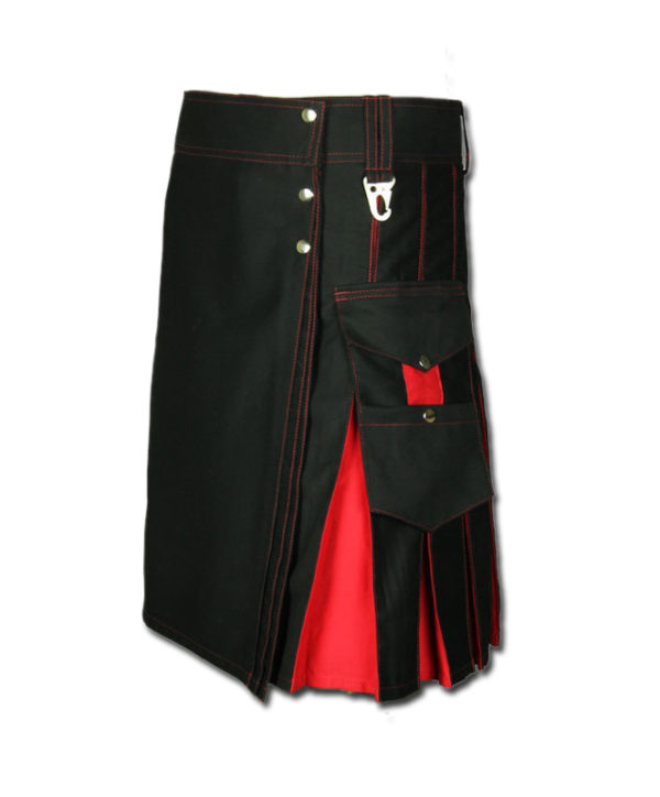 Santa claus Kilt for Stylish Men red black 1