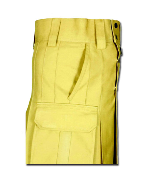 Slash Pocket Kilt for Elegant Men yellow