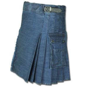 Stonewashed Denim Kilt