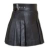 Wrap Around Leather Mini Kilt-3