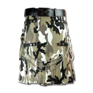 Grey Digital Camo Commando Kilt