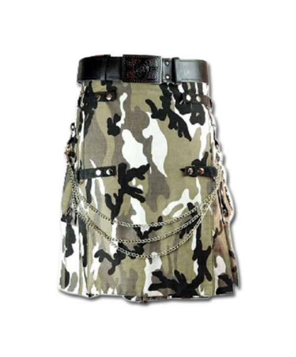 Grey Digital Camo Commando Kilt