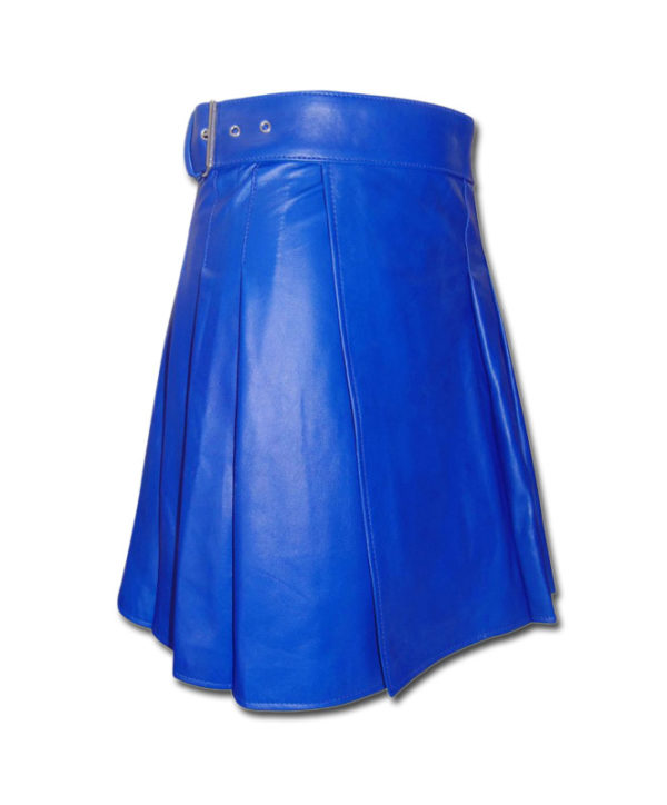 Leather Kilt-blue 3