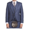 Luxury Argyle Tweed Kilt Jacket & 5 Button Waistcoat