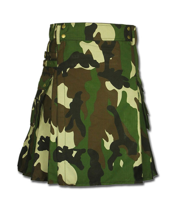 Woodland Camouflage Army Kilt-1