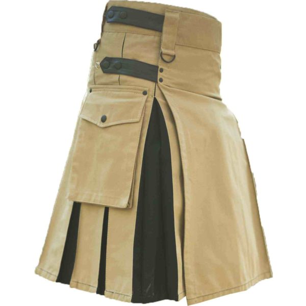 Beige-Black-Hybrid-Kilt-side-2