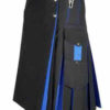 Conquest-Traditional-Black-Blue-Hybrid-Kilt-side