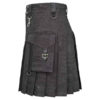 Heavy Denim Kilt with Straps-3