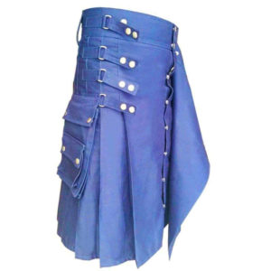 Genieun-hybrid-kilt-with-interchangeable-front-apron-blue-kilt