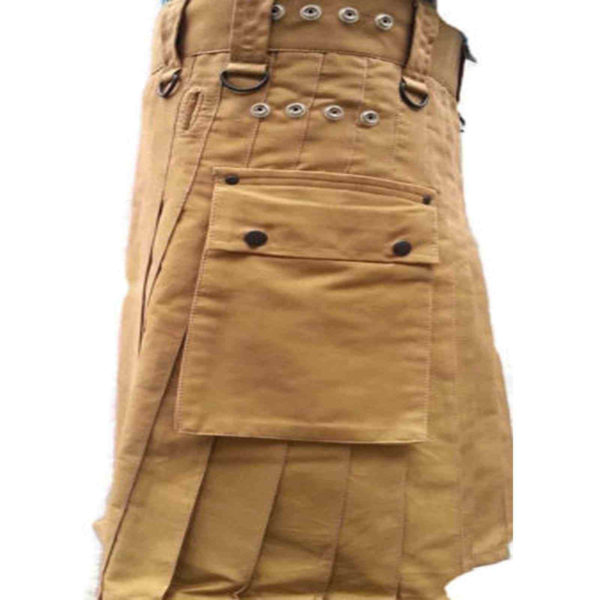 fashion-sport-utility-kilt-khaki-with-black-leather-straps-left-pocket