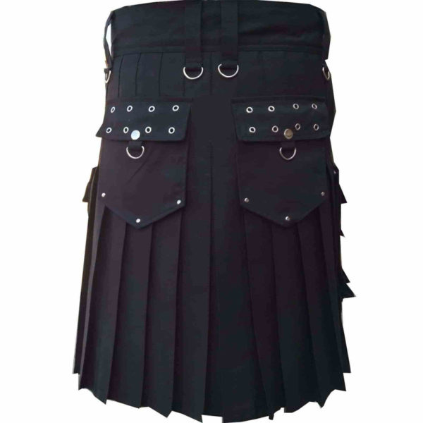 scottish-deluxe-utility-sports-traditional-black-kilt-back-1