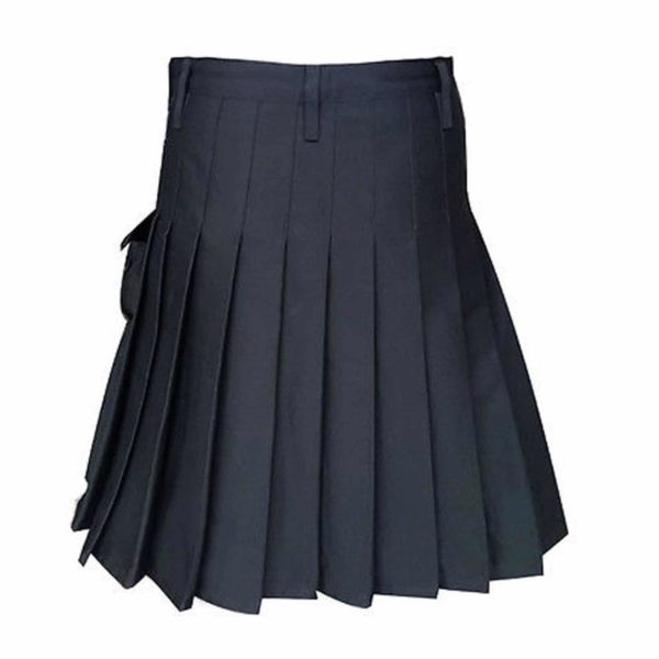 Black-Formal-Police-Utility-Kilt-back-1