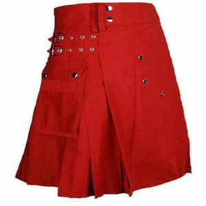 Red-Short-Utility-Kilt-for-Women