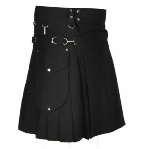 stylish-black-utility-kilt-front