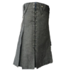 New black denim utility kilts for men with new style