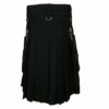 Black Fashion Gothic Kilt With Silver Chains1