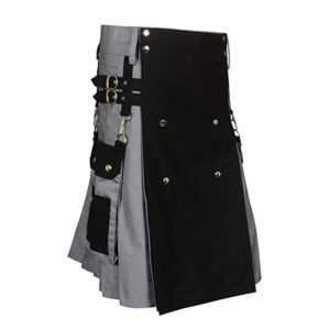 Black & Gray Scottish Two Tone Utility Kilt