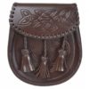 Brown Embossed Leather Sporran