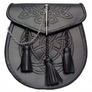 Celtic Embossed Leather Sporran