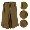 Dark Brown Tactical Men’s Combat Cargo Uniform Battle Utility Kilt