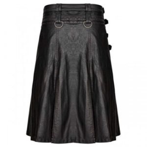 Handmade New Stylish Men’s Gothic Fashion Kilt Black Steampunk