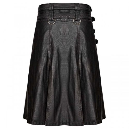 Handmade New Stylish Men’s Gothic Fashion Kilt Black Steampunk1